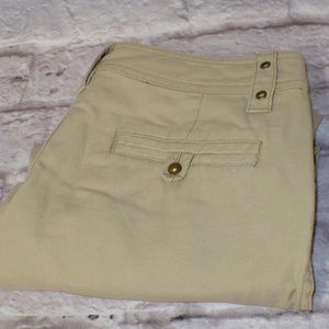 Harley Davidson Khaki Cargo Capri Crop Pants
